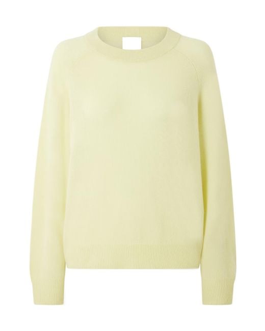 Allude Yellow Solid Cashmere Sweater