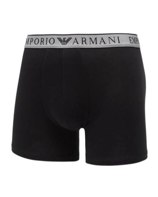Emporio Armani Black Two-Pack Of Boxer Briefs for men