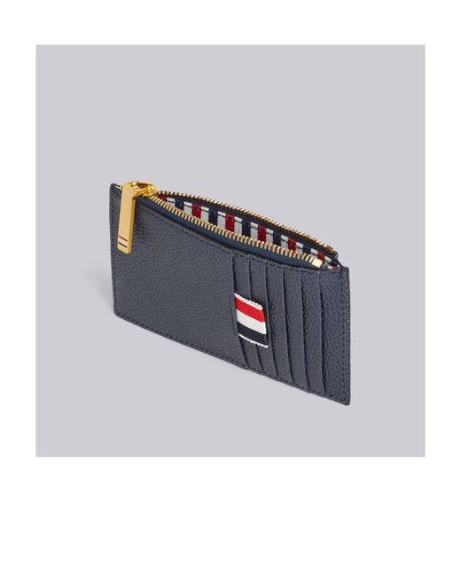 Thom Browne Blue Pebble Zipper Purse for men