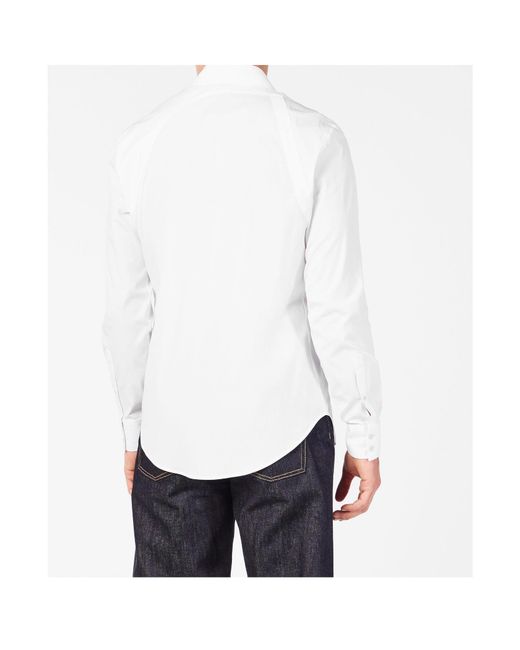 McQueen White Long-Sleeved Shirt for men