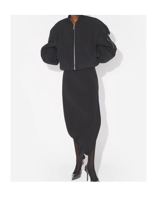 Jean Paul Gaultier Black Zip-Fastening Cropped Bomber Jacket