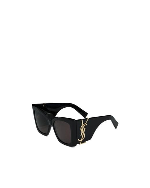 Saint Laurent Black Eyewear Square Frame Sunglasses