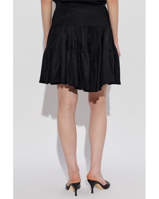 IRO Black Pleated Midi Skirt