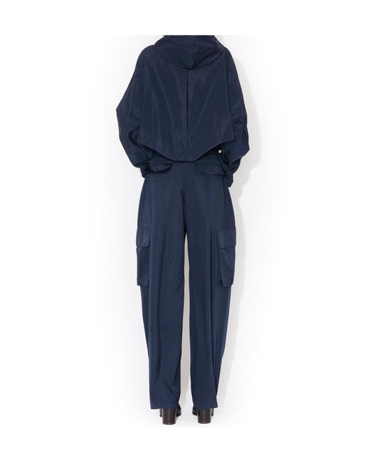 Alaïa Blue Alaïa Hooded Zip-Up Jacket