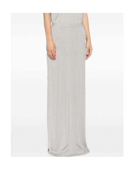 Tom Ford White Sequin-Embellished Ribbed Skirt