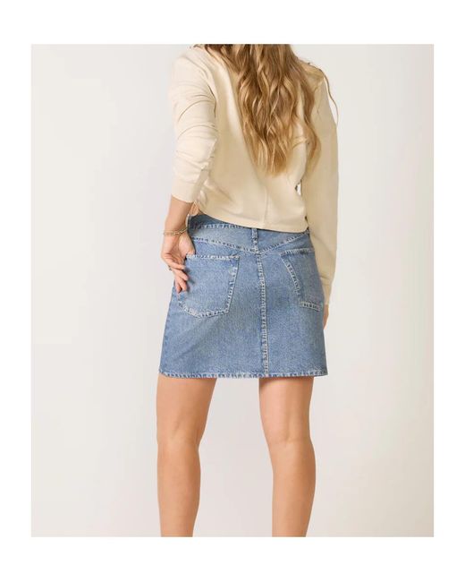 Rag & Bone Blue Miramar Ponte Mini Skirt