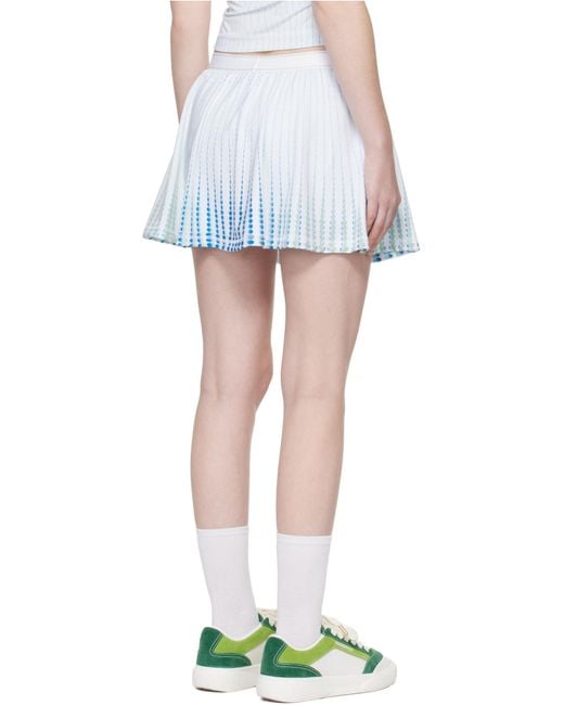 Casablanca Blue Logo Waistband Tennis Racer Skirt