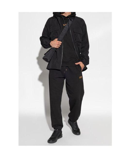 Versace Jeans Blue Couture Logo Embossed Shirt Jacket for men