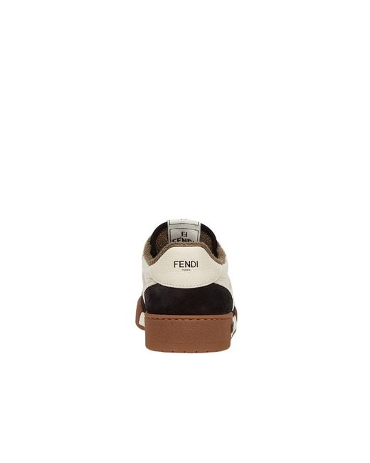Fendi Brown Match Low Top Suede for men