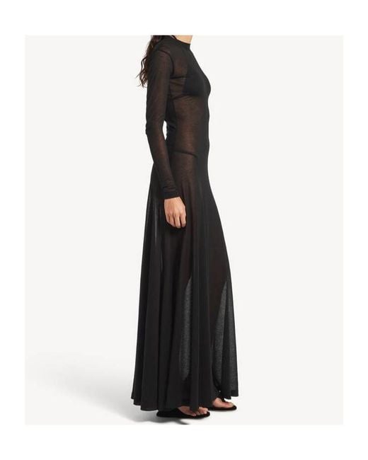 Balenciaga Black Long Sleeve Maxi Dress