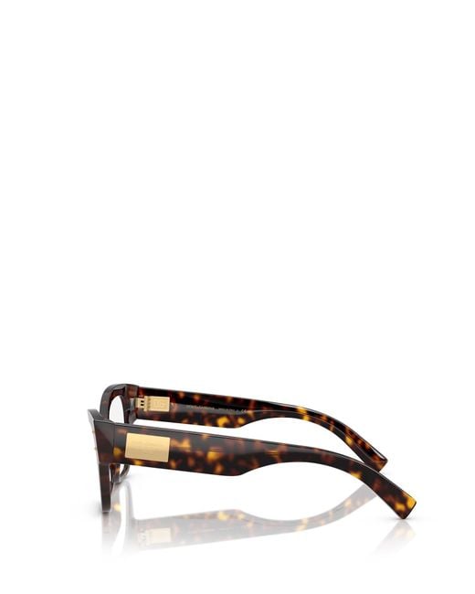 Dolce & Gabbana White Eyewear Butterfly Frame Glasses