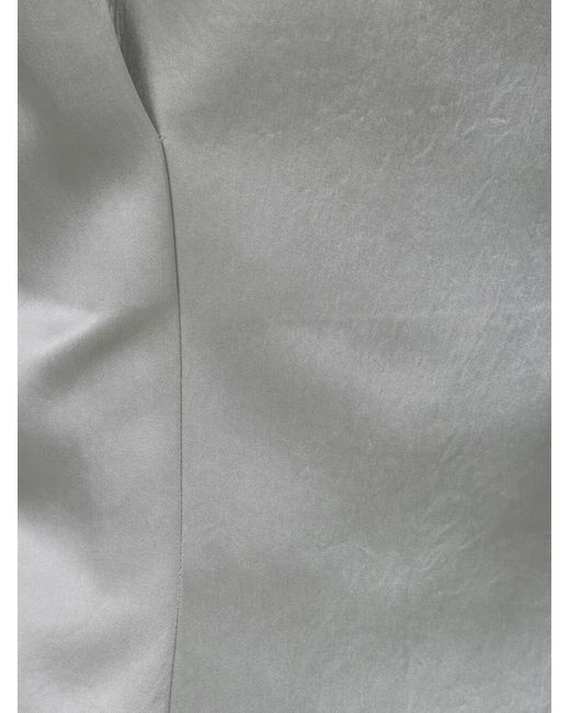 Philosophy Di Lorenzo Serafini Gray Strapless Satin Mini Dress