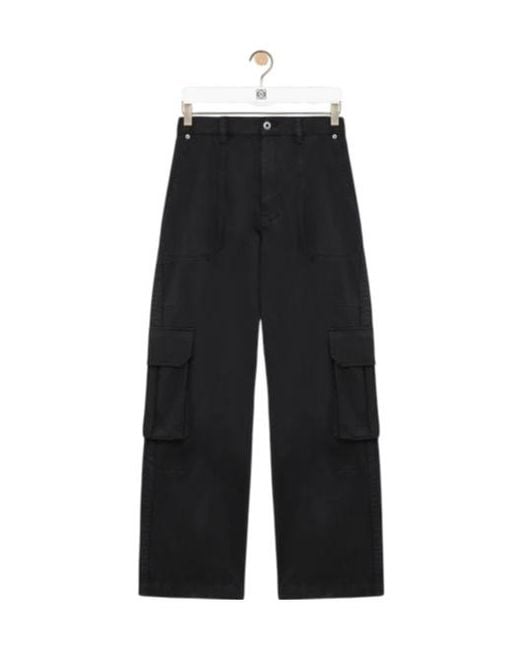 Loewe Black Straight-Leg Cargo Trousers for men