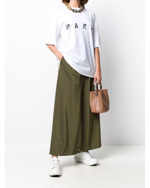 Marni White Logo Print T-Shirt