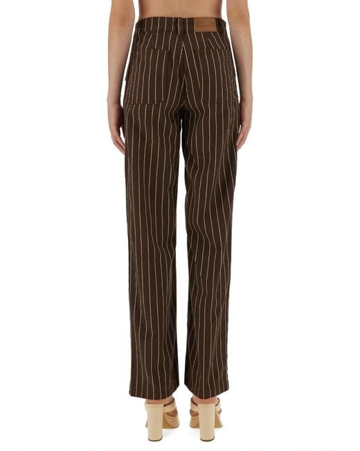 Baum und Pferdgarten Brown Pinstripe Wide Leg Jeans