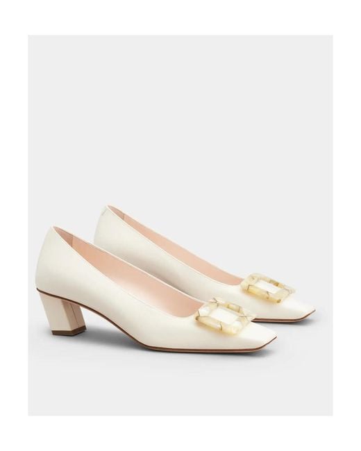 Roger Vivier Natural Belle Vivier Motherpearl High Heels