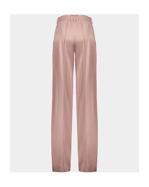 Balmain Pink Tailored Satin Trousers