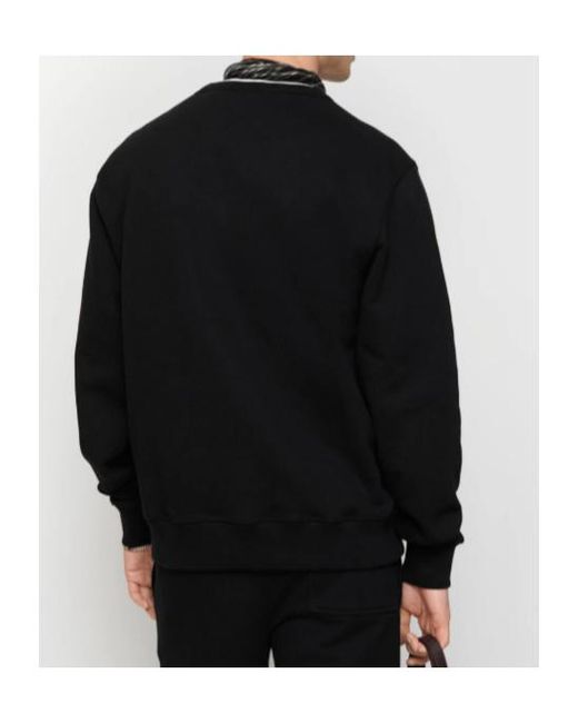 Burberry Black Logo Printed Crewneck Sweatshirt for men
