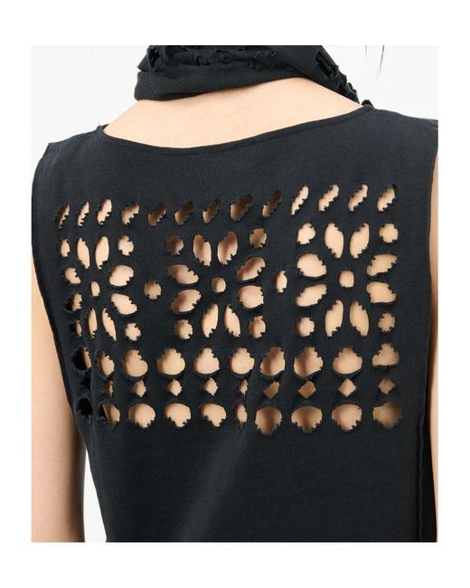 Our Legacy Black Fairisle Sleeveless Cut-Out Top