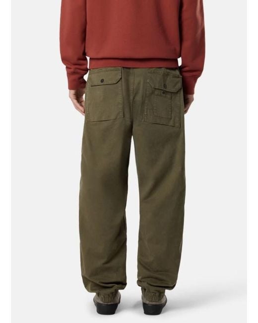 Stone Island Green Loose-Fit Cargo Trousers With Adjustable Waistband for men