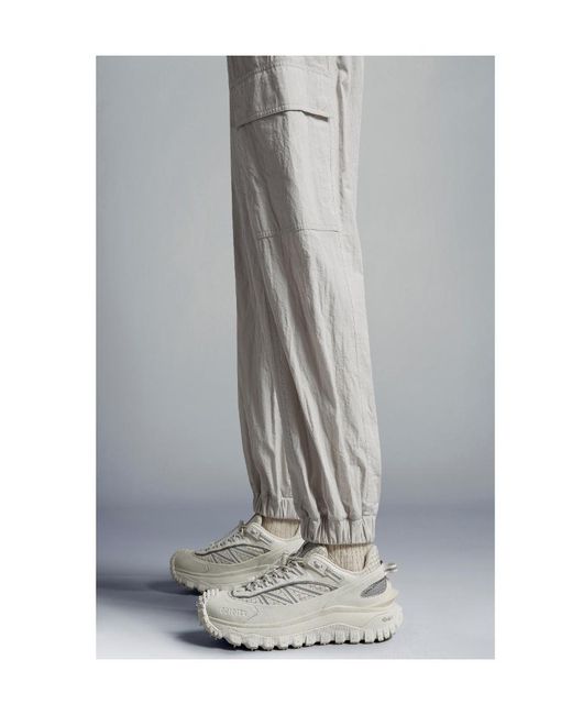 Moncler Gray Cotton Cargo Trousers