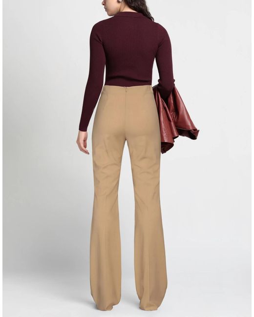 Sportmax Natural Solid-Color Wool Trousers