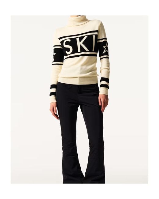 Perfect Moment Black Schild Intarsia Knit Sweater