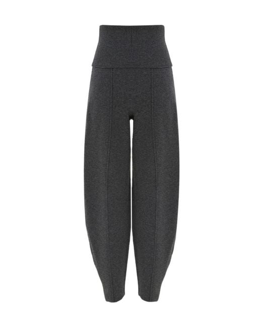 Zimmermann Gray Valiant Knit Barrel Pant