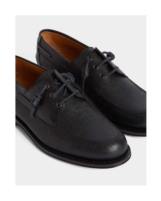 DSquared² Black Neoclassic Boat Shoes for men