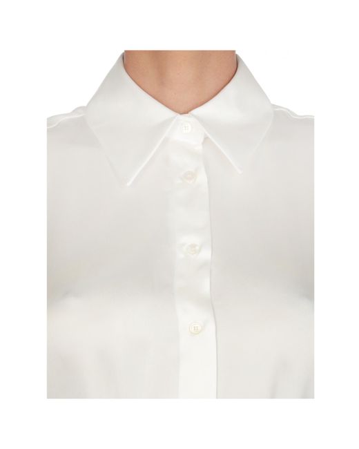 Fabiana Filippi White Tied Waist Sleeveless Shirt