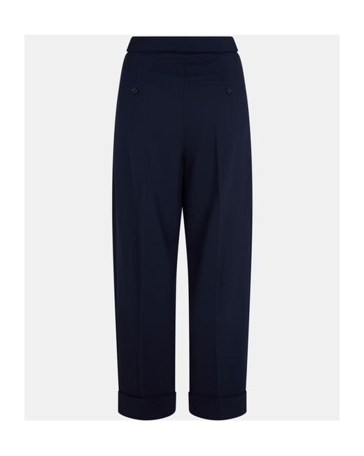 Max Mara Blue High Waist Casual Pants