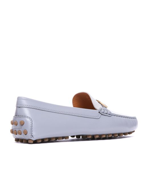 Tod's White Gommino Slip-On Driving Loafers
