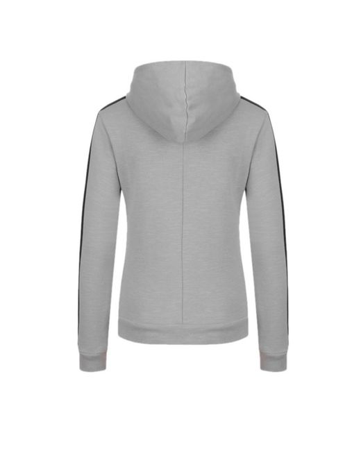 Emporio Armani Gray Logo Hooded Casual Coat