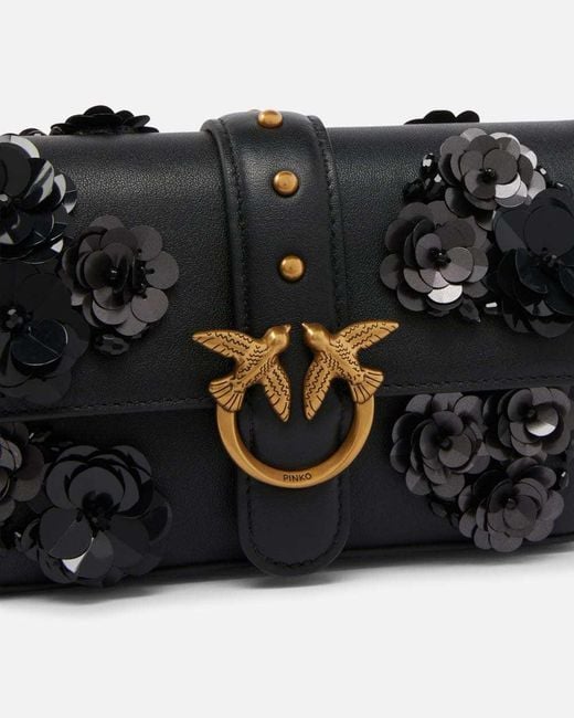 Pinko Black Baby Love Bag Slouchy Shoulder Bag