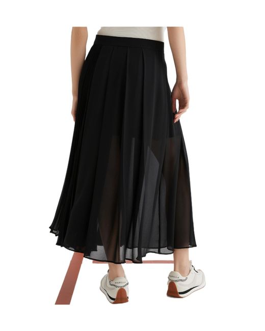 Marella Black Pleated Skirt