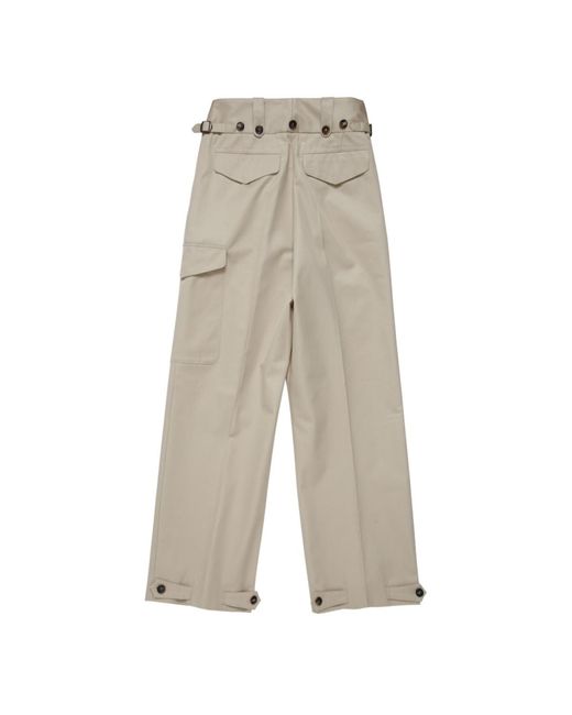 Maison Margiela Gray Buttoned Wide Leg Trousers