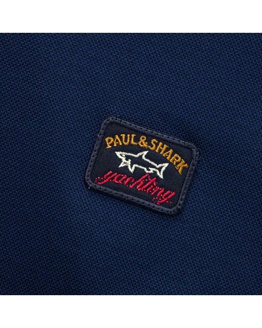 Paul & Shark Blue Logo Details Polo Shirt for men