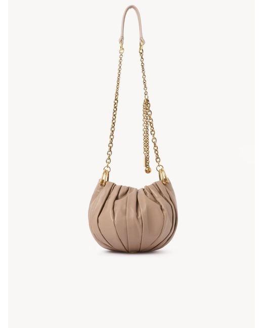 Chloé Metallic Chloé Plissé Chain Pleated Shoulder Bag