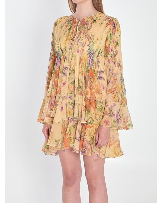 Céline Multicolor Printed Silk Mini Dress