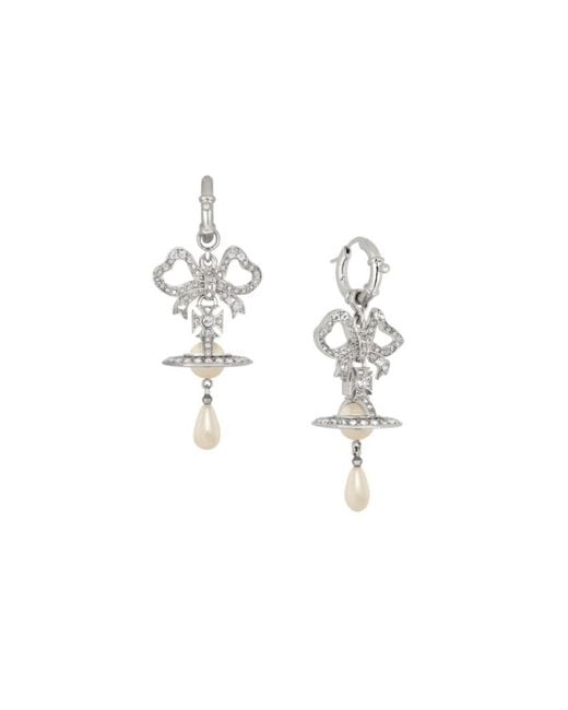 Vivienne Westwood White Rigoberta Pearl Earrings