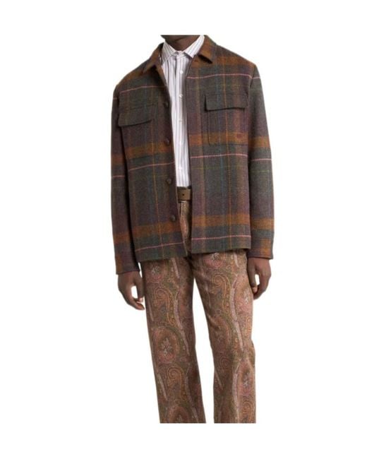 Etro Brown Shacket for men