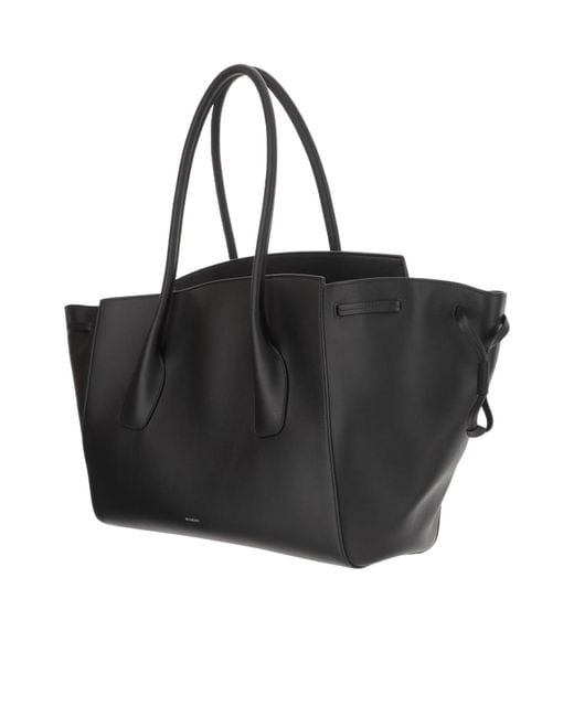Jil Sander Black Medium Voyage Drawstring Shoulder Bag