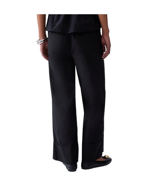 Liu Jo Black Flared Pleated Trousers