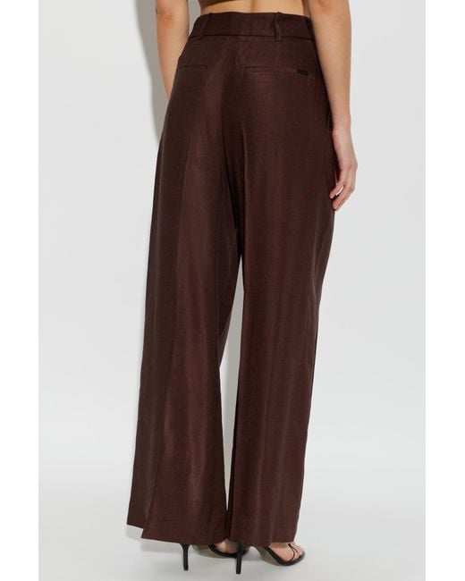 AllSaints Brown Casual Pants With Belt Loops