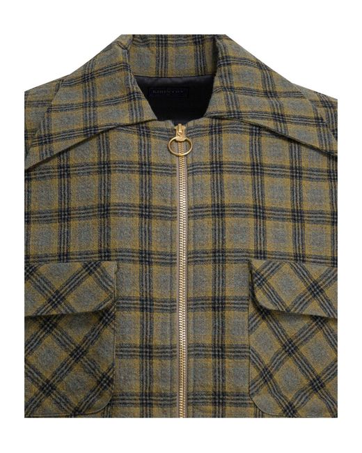 Kapital Green Checked Overshirt for men