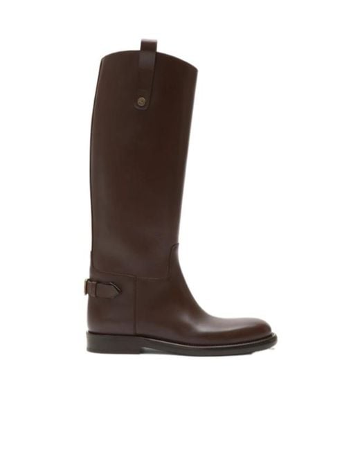 Burberry Brown Cavalier Knee-High Boots