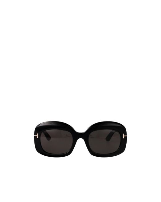 Tom Ford Black Eyewear Rectangle Frame Sunglasses