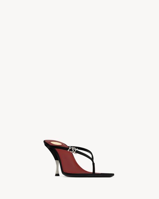 Saint Laurent Black Jerry Logo Embellished Mules