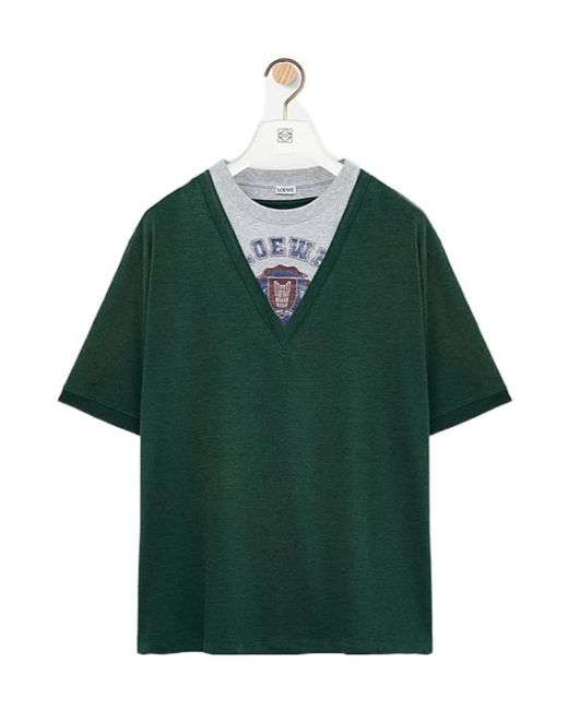 Loewe Green Loose Fit T-Shirt for men
