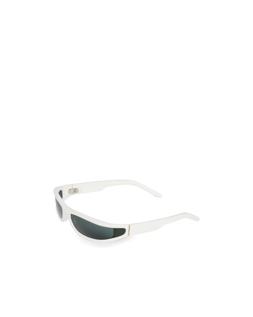 Rick Owens White Rectangle-Frame Sunglasses for men